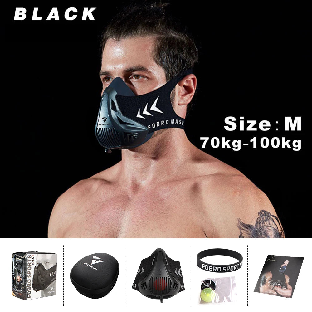 Masque de sport réglable à 48 degrés FDBRO - Simulateur de haute altitude